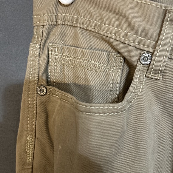 BKE Jeans Mens 30L Brown Jake Boot Leg Denim Embroidered Buckle Western Stretch - Picture 3 of 9